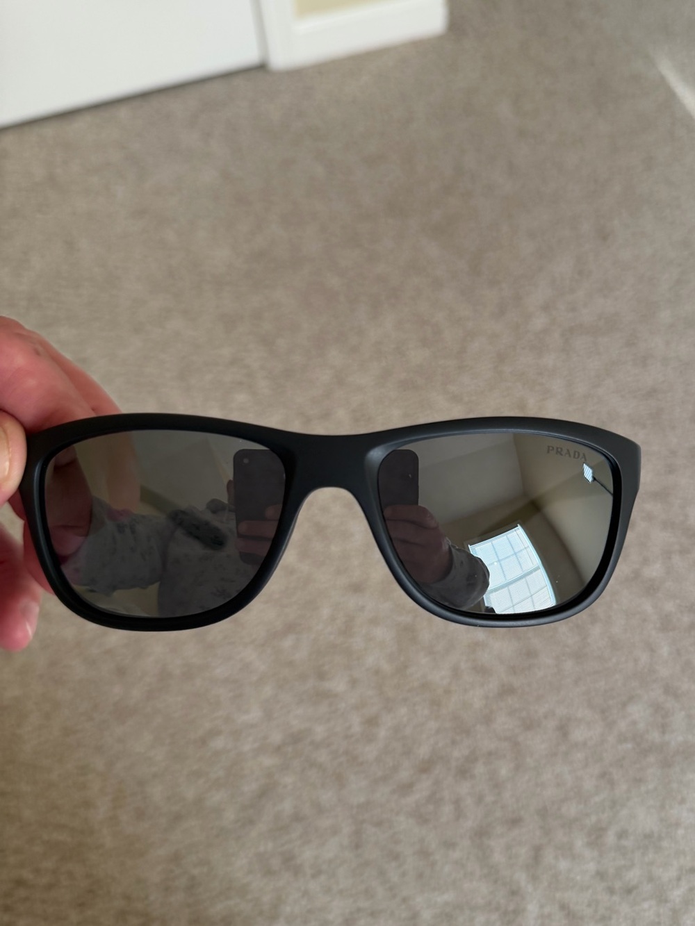 Prada sunglasses with case color Black